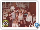 Almir Rogrio, Ovelha, Marcos Roberto, Tony Damito, Valdirene, Anisio, Nicinha, Pascoal e alguns amigos da Rdio Aparecida em 1980
