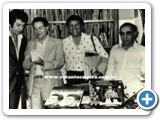 Carlito Martins, Tonico, Tinoco e Nascin Ffilho na discoteda da Rdio Bandeirantes