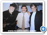 Carlos Czar e Cristiano ao lado do apresentador Ratinho
