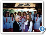 Clia e Celma na gravao da novela Ana Raio e Z Trovo