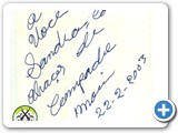 Autgrafo de Compadre Moreira
