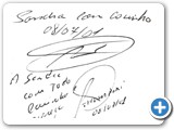 Autógrafo de Del Vécchio e Thomazini