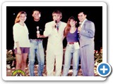 Eli Correa com Leandro e Leonardo