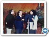 Herrera junto com o Prefeito da cidade e a organizadora da festa em Villa Rica, Guaira, Paraguay