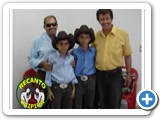 Luis Gustavo e Luis Augusto com Zico e Zeca