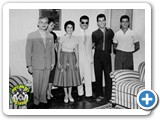 Nelson Campello com sua esposa Dona Idea, Celly Campello, o maestro Mário Gennari Filho, Tony Campello e Nelson Campello Filho no início da década de 60